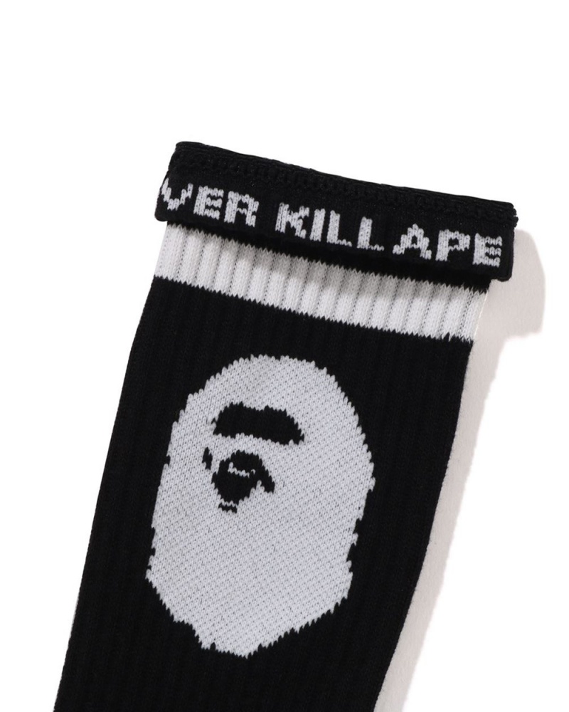 Chaussettes Bape Ape Head Line Noir Homme | JAZ-40525932